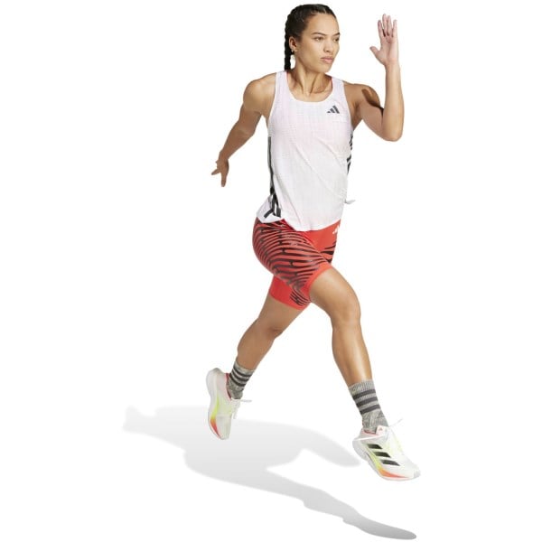 adidas Womens Adizero Run Singlet - White Light/Solid Grey