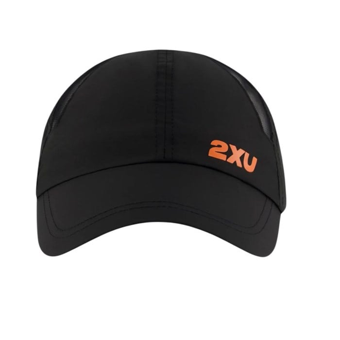2XU Running Cap - Black/Solar Orange