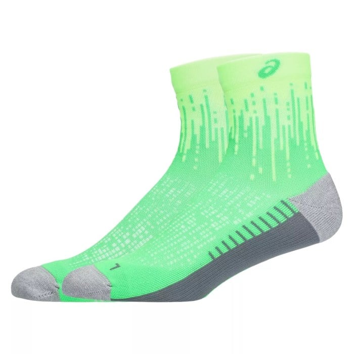 Asics Performance Run Unisex Quarter Socks - Illuminate Green/Vital Green