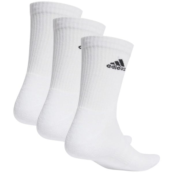 Adidas Cushioned Training Crew Socks - 3 Pack - White/Black