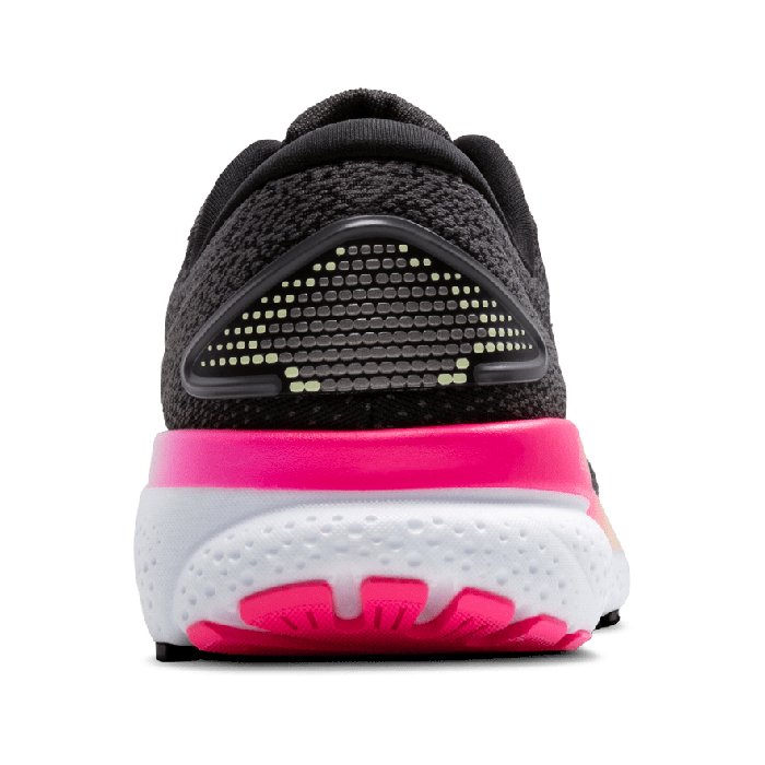 Brooks Ghost 16 - Womens Running Shoes - Black/Pink/Yellow