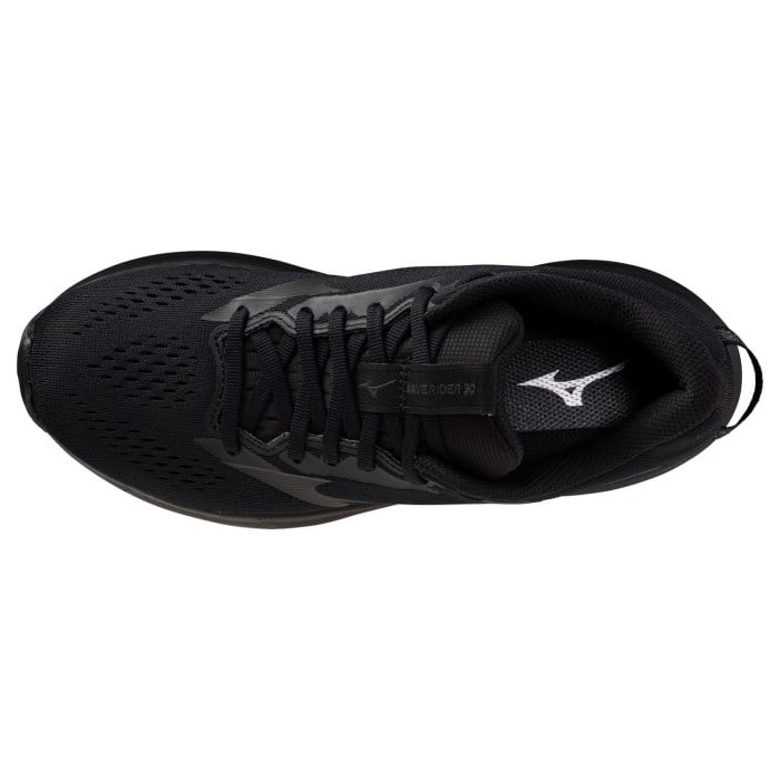 Mizuno Wave Rider 30 - Womens Running Shoes - Black/Black - image 3