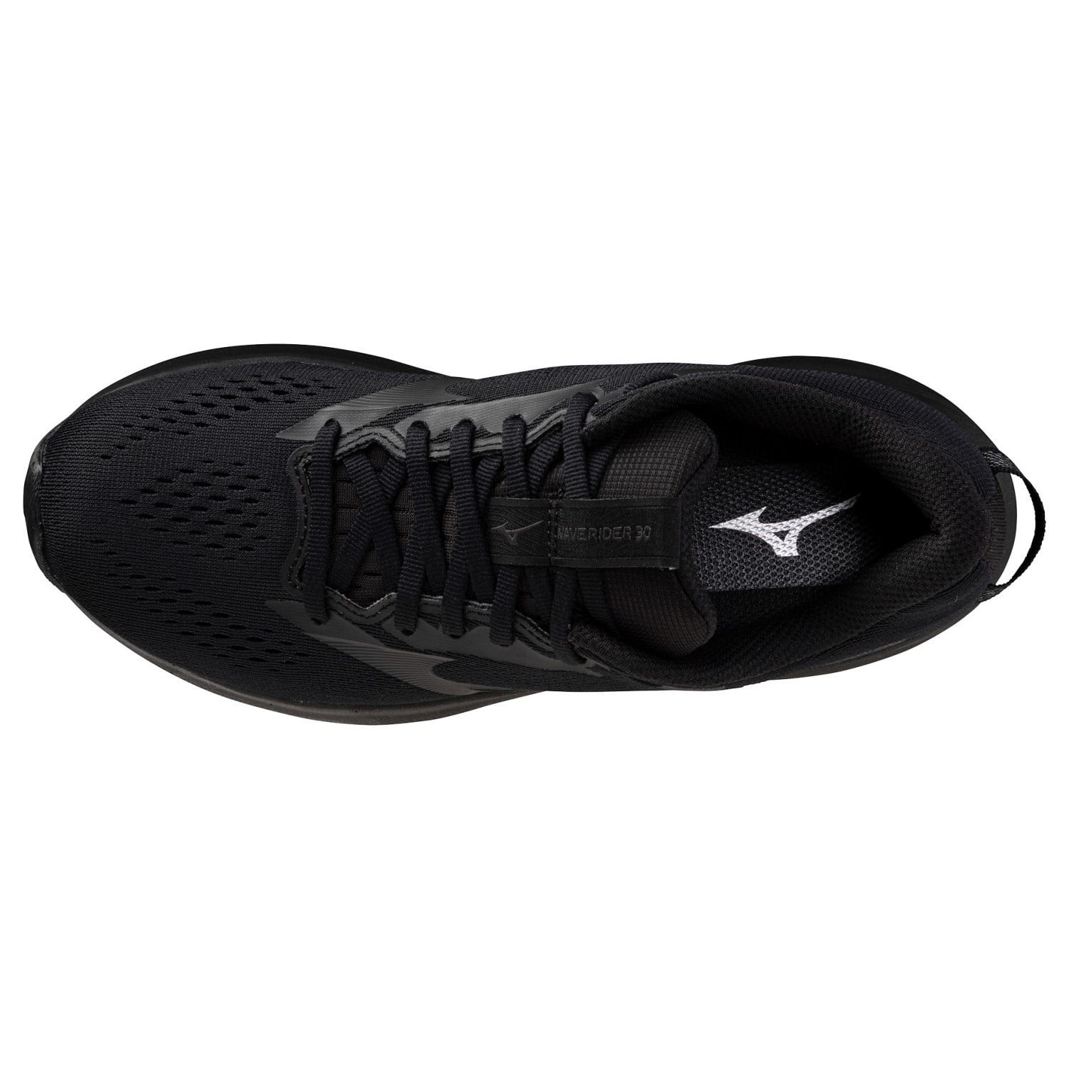 Mizuno Wave Rider 30 - Womens Running Shoes - Black/Black - image 3
