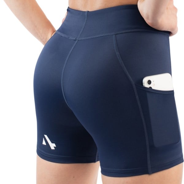 Sub4 Half Womens Running Brief Shorts - Navy