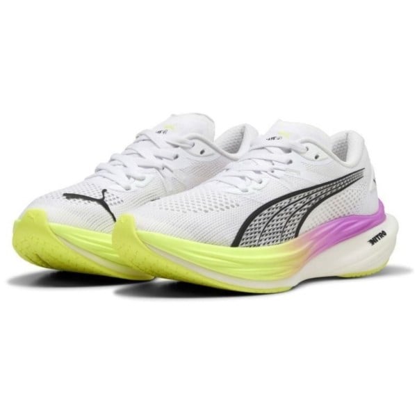 Puma Deviate Nitro 3 - Mens Running Shoes - White/Yellow/Alert