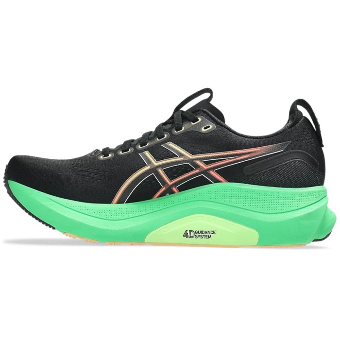Asics Gel Kayano 32 - Mens Running Shoes - Black/Vital Green