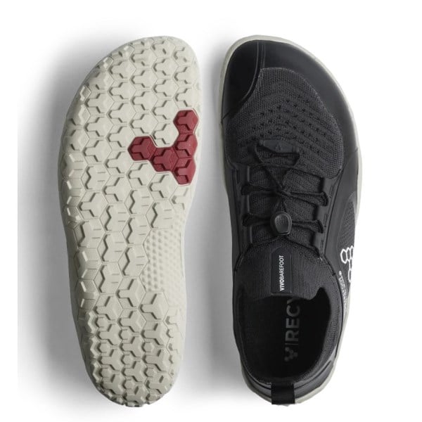 Vivobarefoot Primus Trail Knit FG - Mens Trail Running Shoes - Obsidian/Pelican