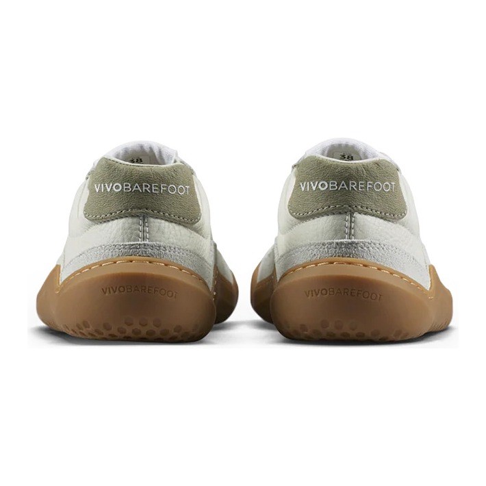 Vivobarefoot Gobi III Sneaker Leather - Mens Walking Shoes - Limestone/Dusty Green - image 4
