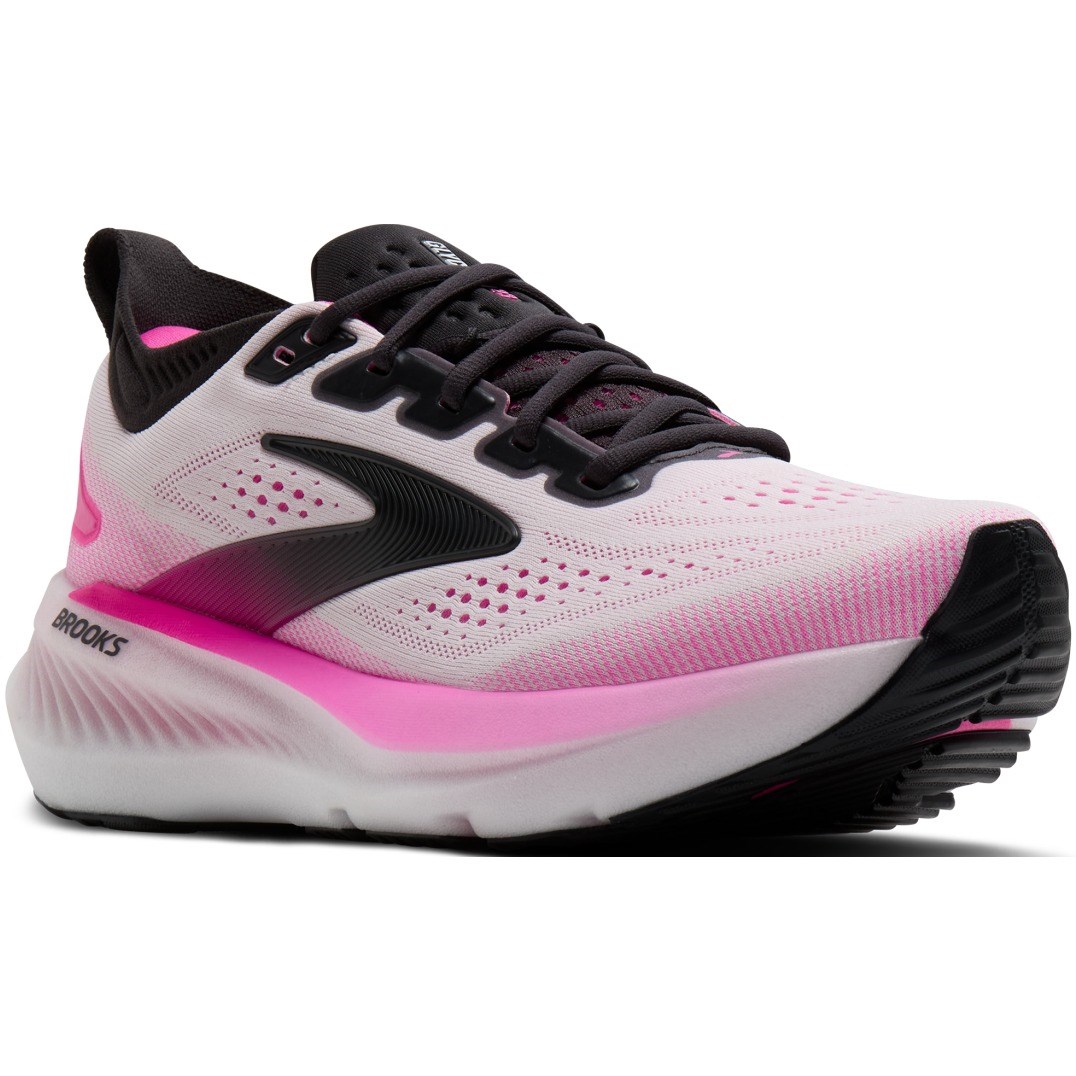 Brooks Glycerin 23 - Womens Running Shoes - White/Phantom/Pink