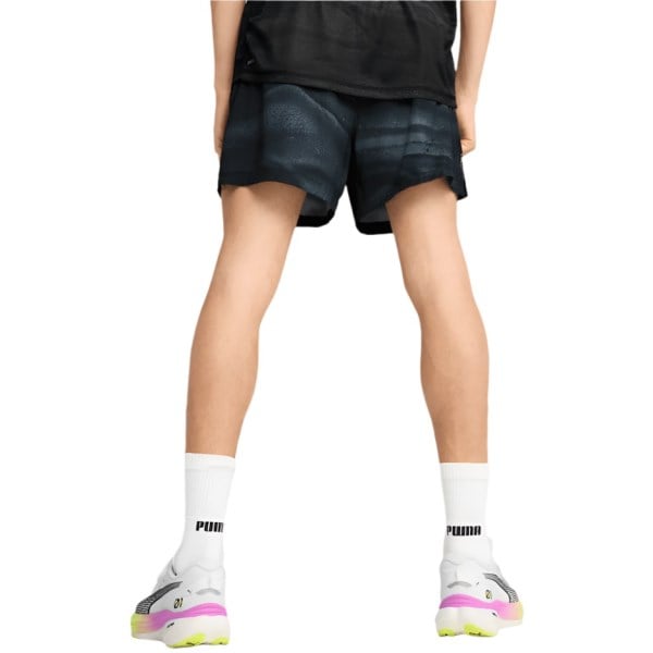 Puma Velocity All-Over Print 5 Inch Running Shorts - Mens - Black