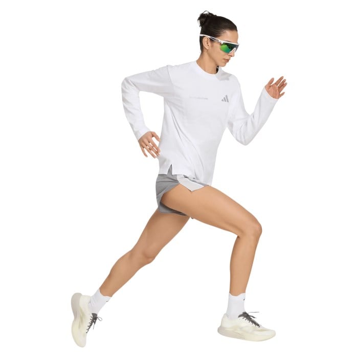 adidas Adizero Archive Womens Running Shorts - Grethr/Greone - image 3