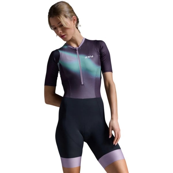 2XU Womens Aero Hex Sleeved Trisuit