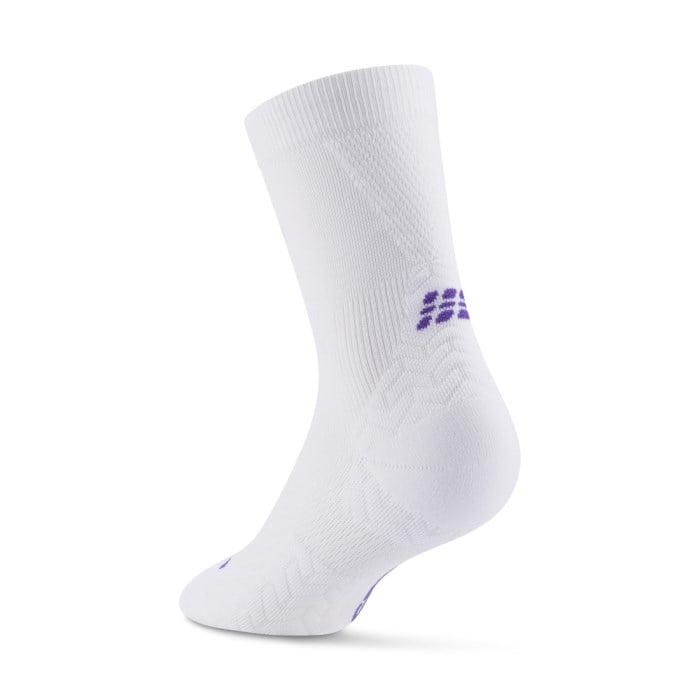 CEP Core Run Ultralight 4.0 Mid Cut Mens Socks - White