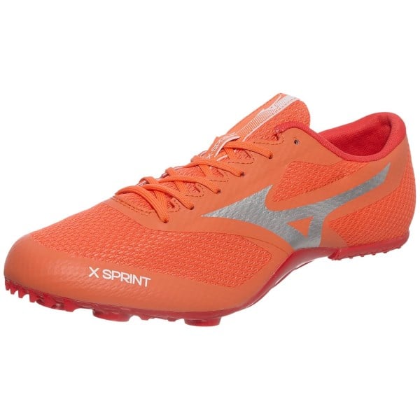 Mizuno X Sprint - Unisex Track Sprint Spikes - Nasturtium/Silver
