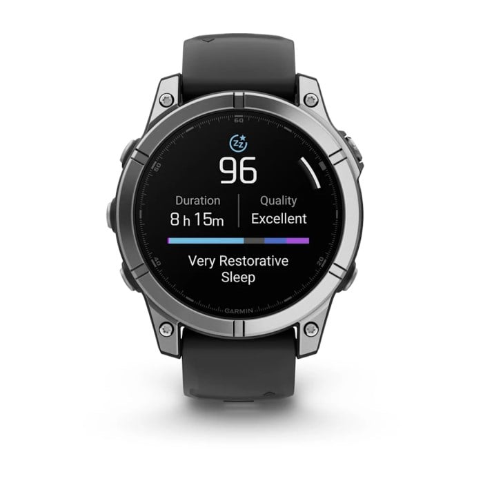 Garmin fenix E AMOLED - 47mm MultiSport Smartwatch - Stainless Steel/Black