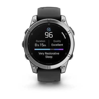 Garmin Fenix E AMOLED - 47mm MultiSport Smartwatch - Stainless Steel/Black