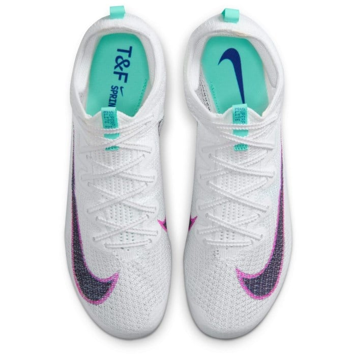 Nike Zoom Superfly Elite 2 FK - Unisex Sprint Spikes - White/Obsidian/Bright Crimson