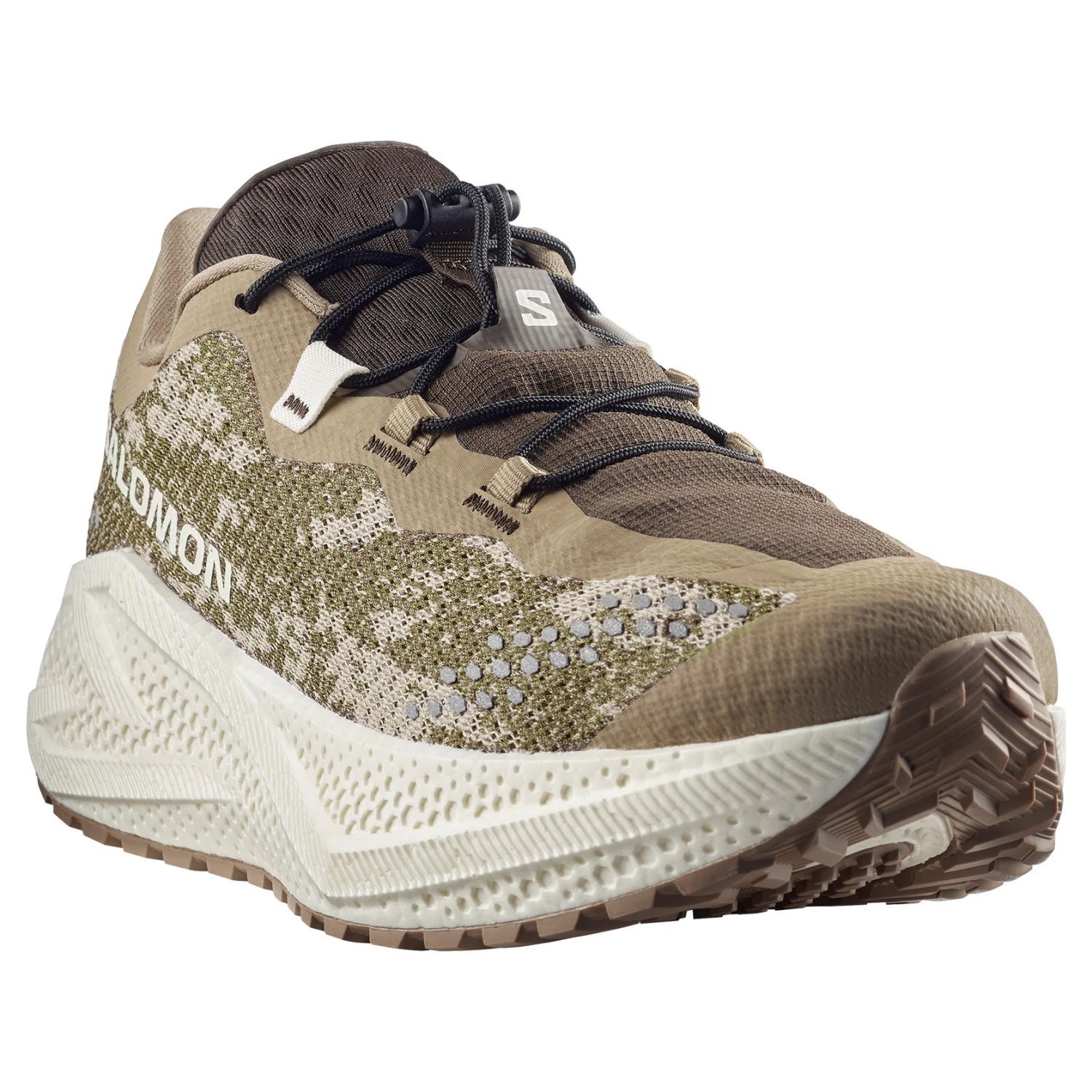 Salomon Aero Glide 4 GRVL - Mens Running Shoes - Safari/Vanilla Ice/Earth Brown