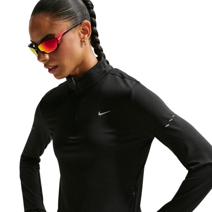 Nike Dri-Fit Swift Womens UV Quarter Zip - Black/Reflective Silver