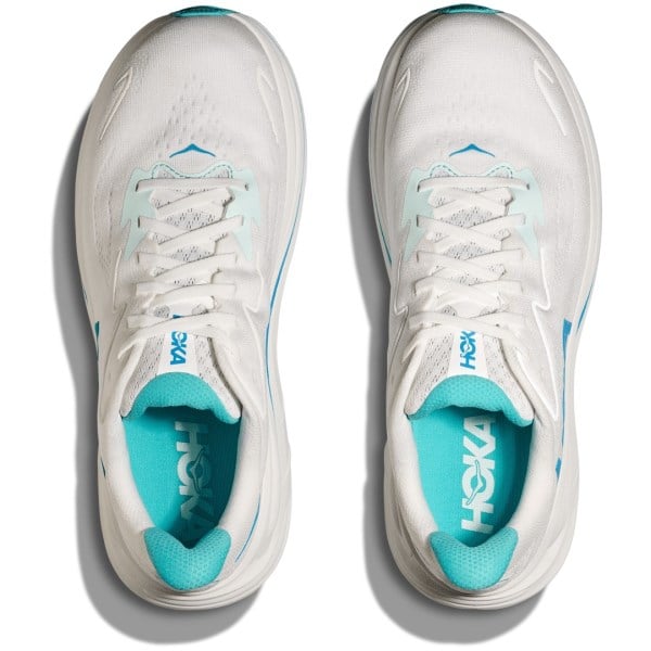 Hoka Clifton 10 - Mens Running Shoes - White/Sky Blue