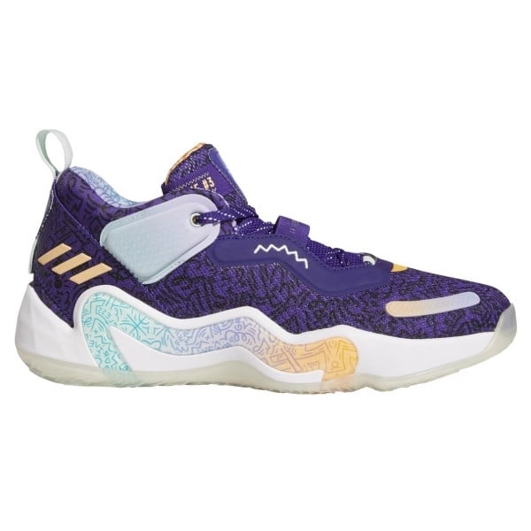 adidas D.O.N Issue 3 CGA - Mens Basketball Shoes - Purple Acid/Orange/Halo Mint
