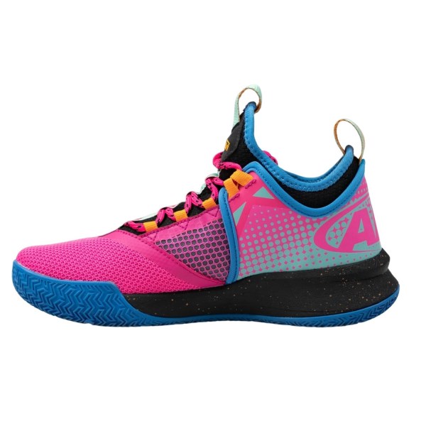 AND1 Charge Jr - Kids Basketball Shoes - Pink Glo/Brilliant Blue/Black