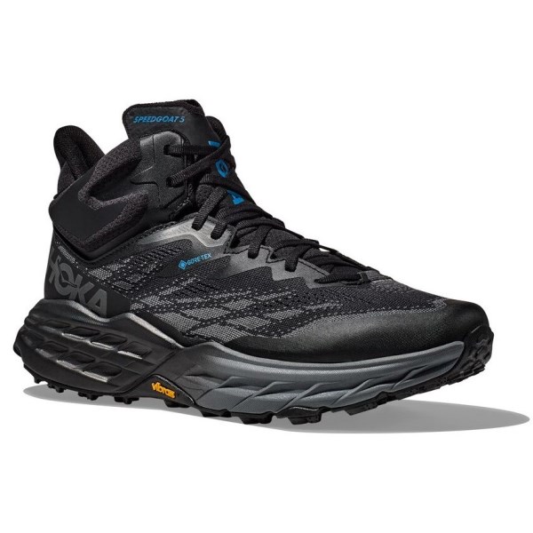 Hoka Speedgoat 5 Mid GTX - Mens Hiking Boots - Black/Black