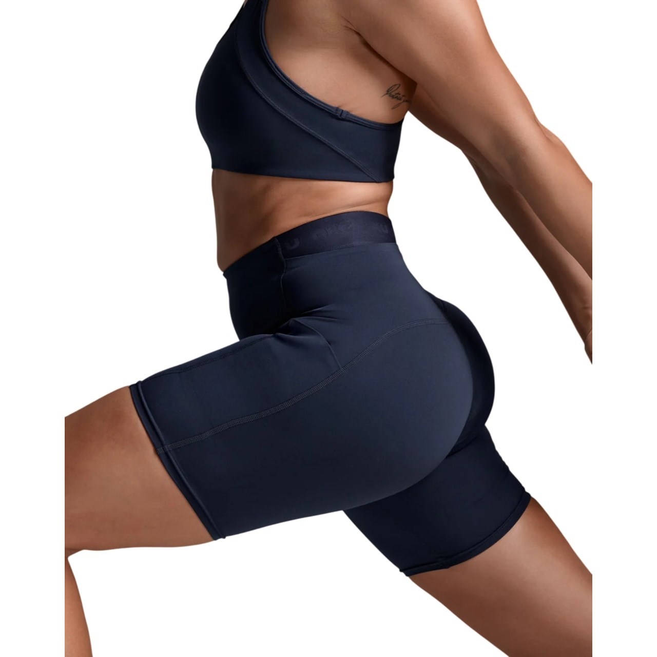 2XU Form Stash Hi-Rise Womens Compression Bike Shorts - Midnight/Midnight1