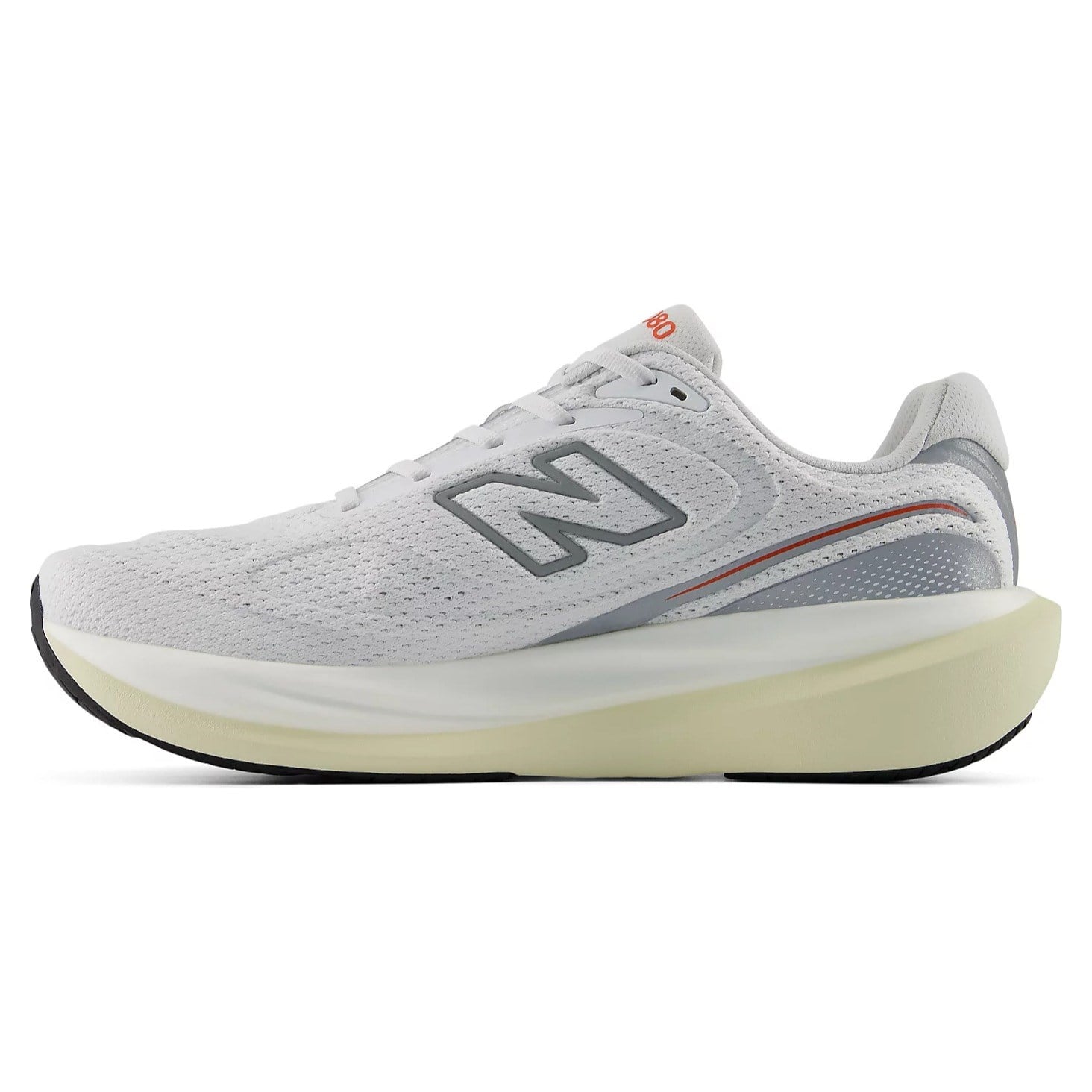 New Balance 1080v15 - Mens Running Shoes - White/Neo Flame - image 2