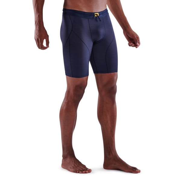Skins Series-5 Mens Compression Powershorts - Navy Blue