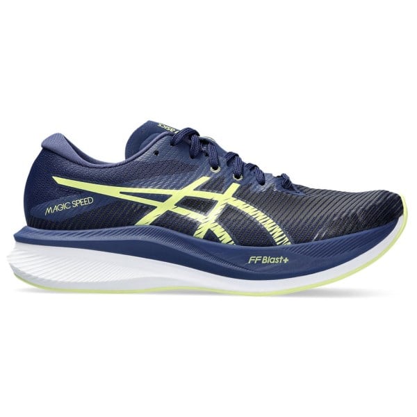 Asics Magic Speed 3 - Womens Road Racing Shoes - Deep Ocean/Glow Yellow
