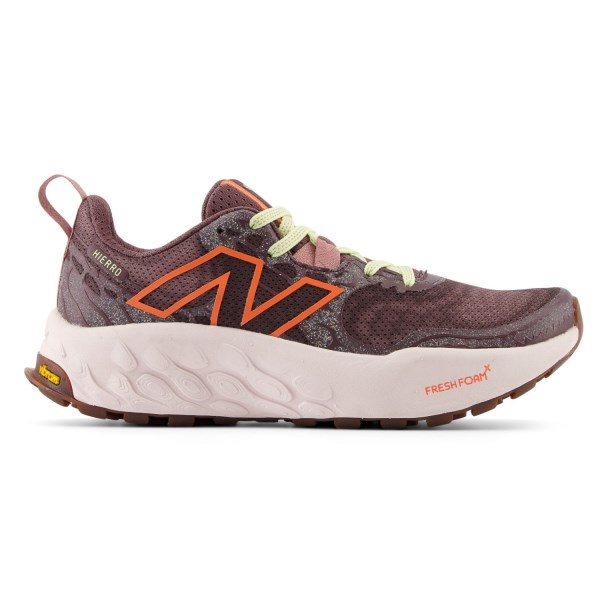 New Balance Fresh Foam Hierro v8 - Womens Trail Running Shoes - Licorice/Gulf Red/Pink Granite