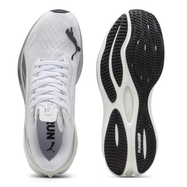Puma Velocity Nitro - Womens Running Shoes - White/Silver/Black