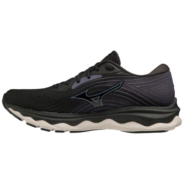 Mizuno Wave Sky 6 - Womens Running Shoes - Black/Hot Coral