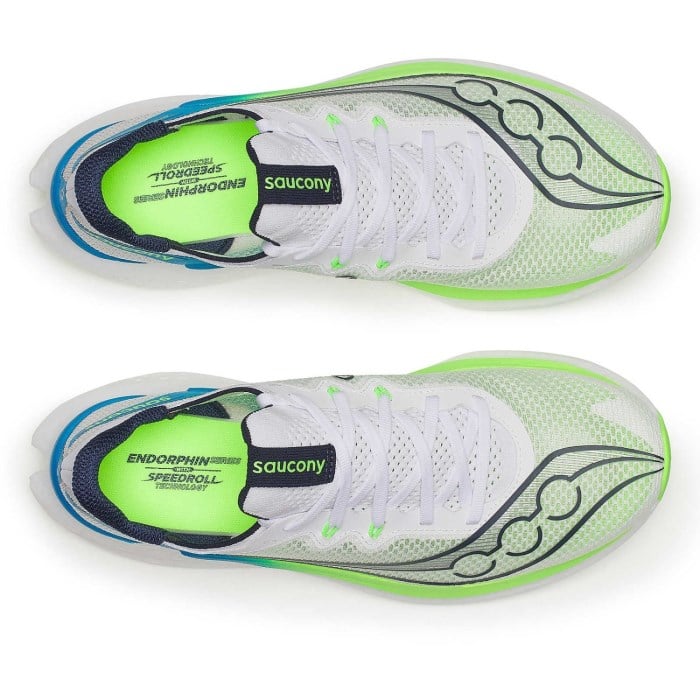 Saucony Endorphin Pro 5 - Mens Racing Shoes - White/Slime