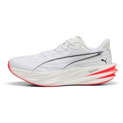 Puma Deviate Pure Nitro - Womens Running Shoes - White/Ultra Red