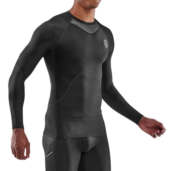 Skins Series-3 Mens Compression Long Sleeve Top - Black