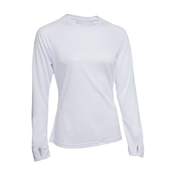 Sub4 Action Womens Long Sleeve Running T-Shirt - White