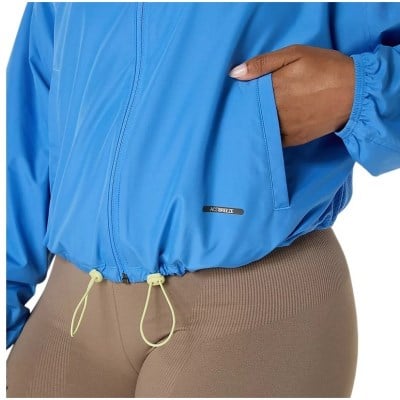 Asics Nagino Actibreeze Womens Running Short Jacket - Blue Coast