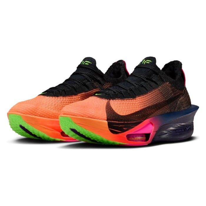 Nike Air Zoom Alphafly 3 GLAM - Womens Racing Shoes - Orange Pulse/Black/Purple Dynasty