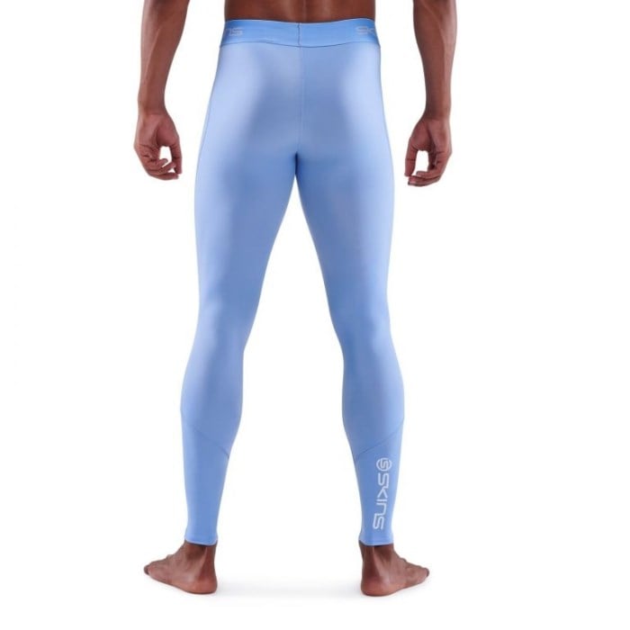 Skins Series-1 Mens Compression Long Tights - Sky Blue - image 2