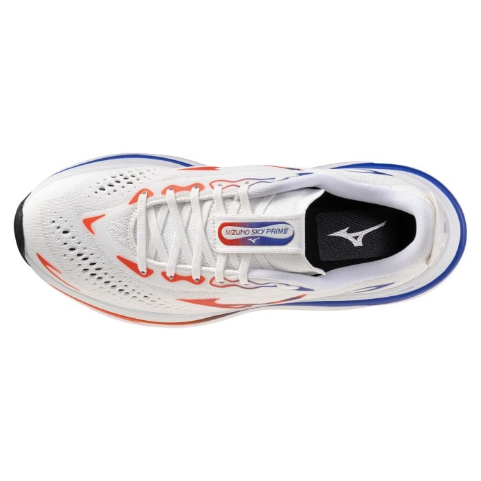 Mizuno Wave Sky Prime - Mens Running Shoes - White/Orange.Com/Royal Blue - image 4