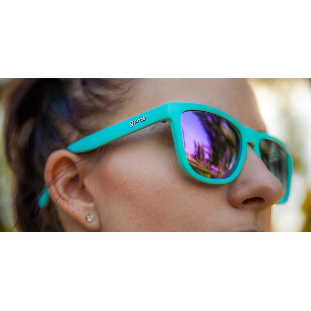 Goodr The OG Polarised Sports Sunglasses - Electronic Dinotopia Carnival