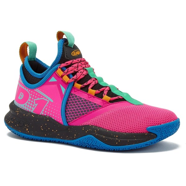 AND1 Charge Jr - Kids Basketball Shoes - Pink Glo/Brilliant Blue/Black