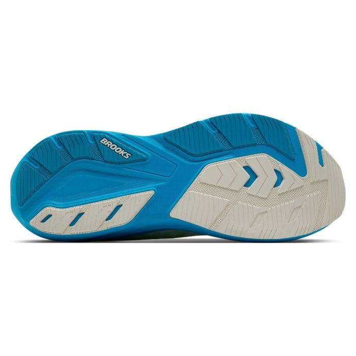 Brooks Ghost Amp - Mens Running Shoes - White/Blue/Paradise Green - image 6