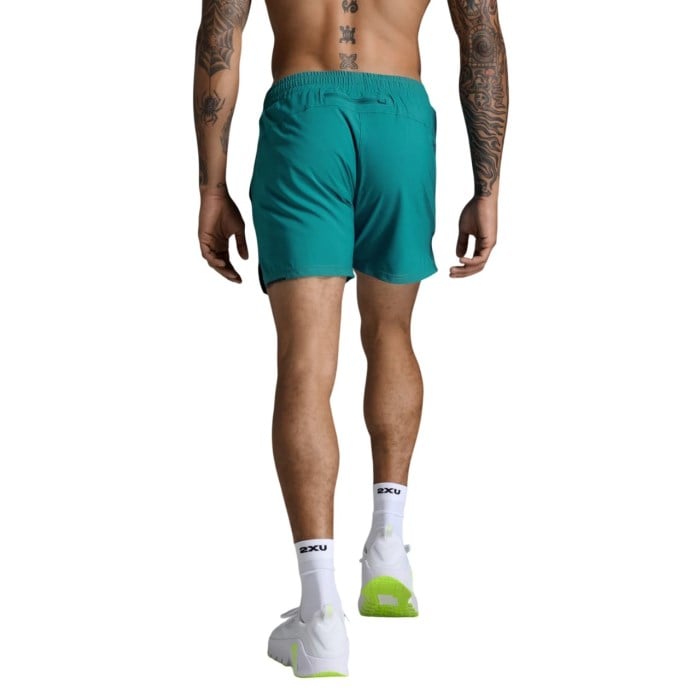 2XU Aero 5 Inch Mens Running Shorts - Slate Green/Black Reflective