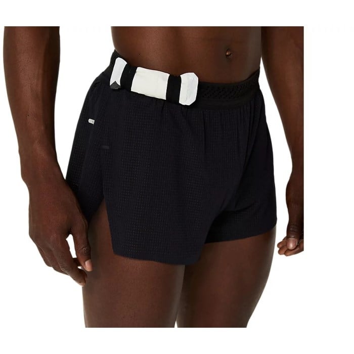 Asics Metarun Split Mens Running Shorts - Performance Black