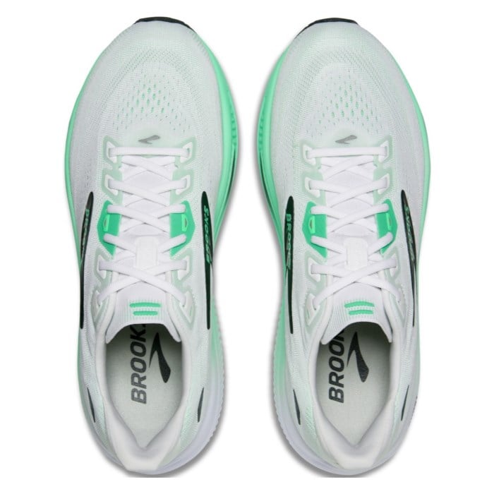 Brooks Ghost 18 - Mens Running Shoes - White/Spring Bud/Spruce - image 3