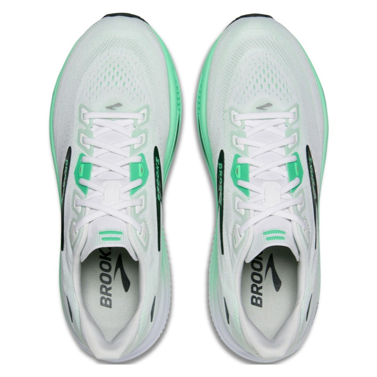Brooks Ghost 18 - Mens Running Shoes - White/Spring Bud/Spruce - image 3