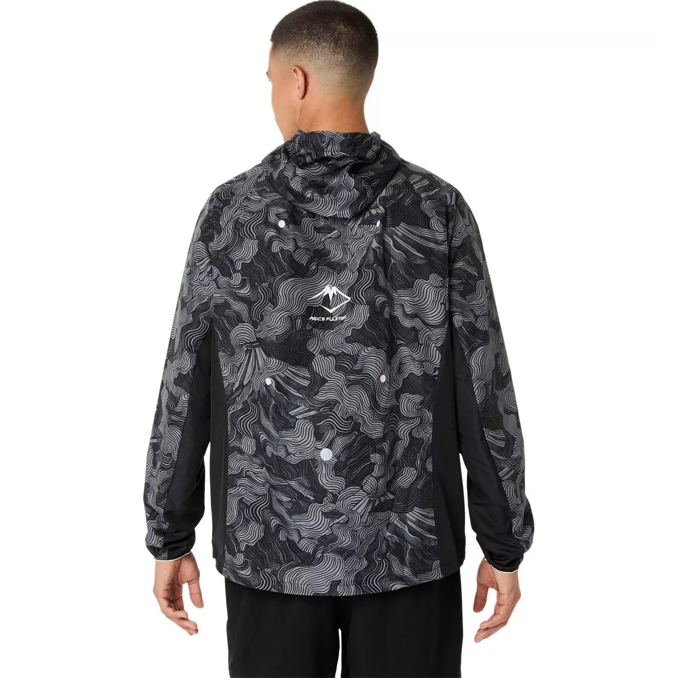 Asics FujiTrail Mens Packable Running Jacket - Performance Black - image 2